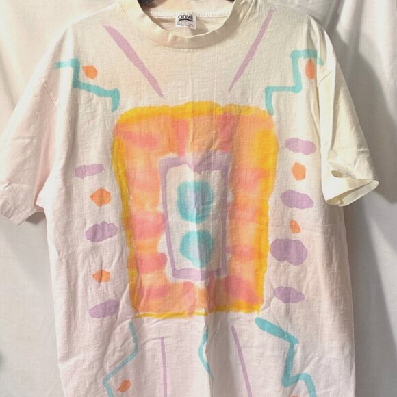 Vintage Anvil Light Pastel Dye Design Made In USA Single Stitch X-Large T-Shirt - Picture 3 of 12